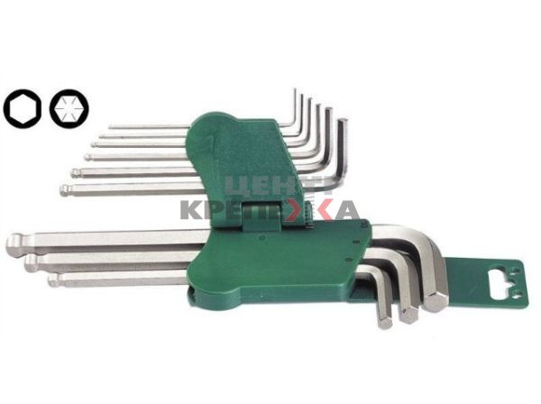 Комплект шестигранных ключей  удлиненных (двойной