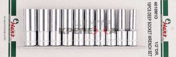 Набор головок удлиненный 1/2" // Hans