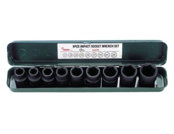 Набор ударных головок 1/2" // Hans