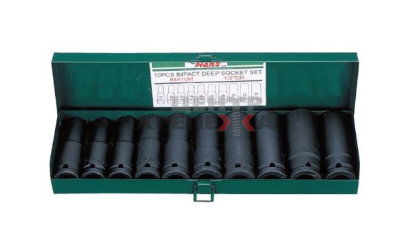 Набор длинных ударных головок 1/2" // Hans