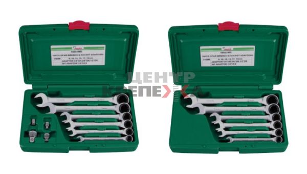 Комплект ключей комбинированных с храповиком // Ha