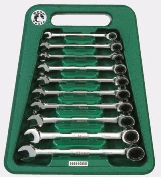 Комплект ключей комбинированных с храповиком // Ha