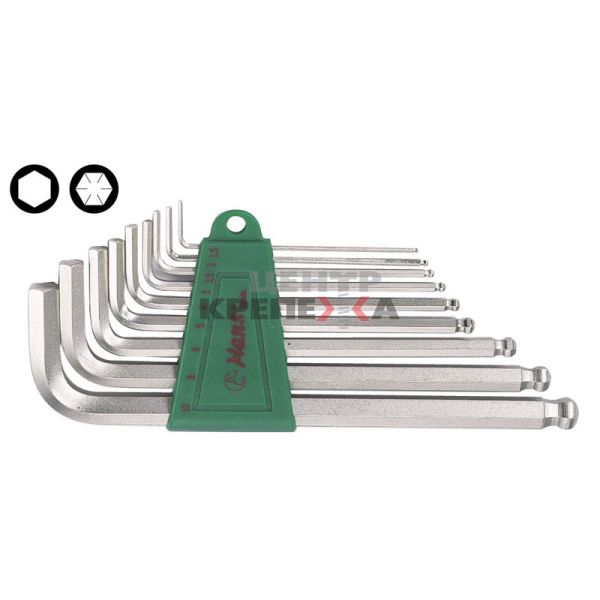 Комплект шестигранных ключей  удлиненных // Hans